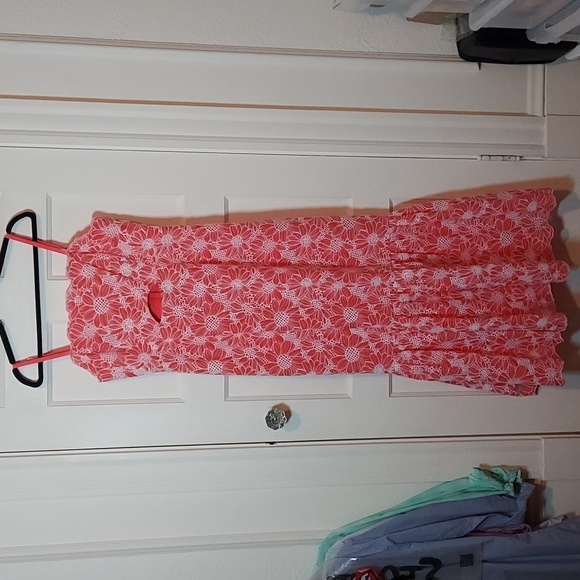 Milly Breanna Tournesol Eyelet Dress Coral - Picture 3 of 16